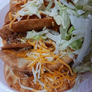 Tacos- ground beef and chicken