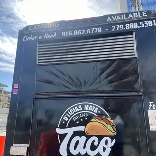Backside of the taco truck