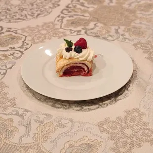 Raspberry Meringue Roulade