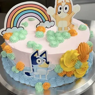 Bluey Happy Birthday Cake