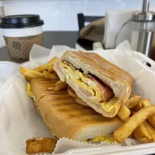 Cuban breakfast sandwich