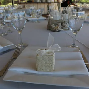 Family &amp; catering helped with setting up the site before the wedding.