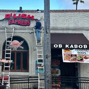 New D&apos;Lish signage going up a couple weeks ago.