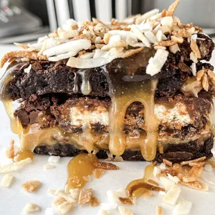 Samoa inspired layered Brownie