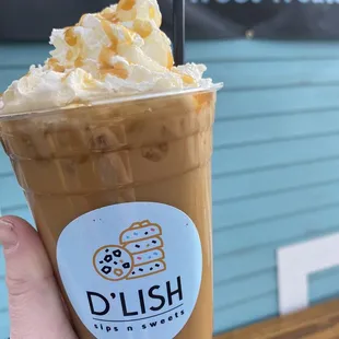 Salted caramel cookie dough cold brew
