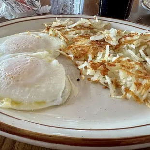 Eggs and hash browns