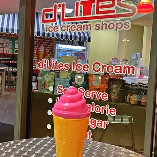 a cup of ice cream