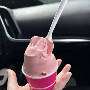 Cup - Small strawberry ice cream