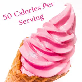 Low Sugar Strawberry Ice Cream Cone