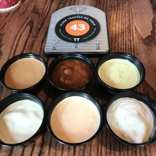 All six sauces are great