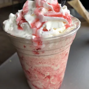 Strawberry chocolate Milk Shake (boozy)