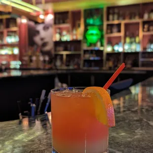 a glass of orange juice