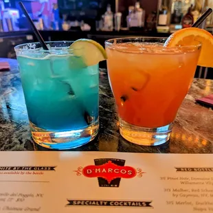 two cocktails