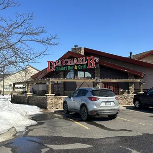 Front of building/patio area