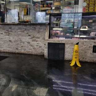 Interior... CAUTION: EXTREMELY SLIPPERY APOXY FLOOR WHEN WET!