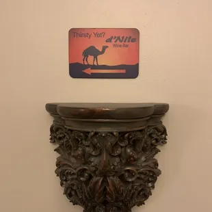 a camel in the background