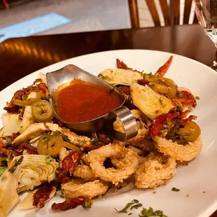 a plate of food on a table