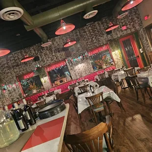 the interior of a restaurant