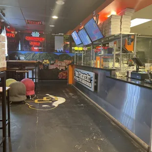 the inside of a restaurant