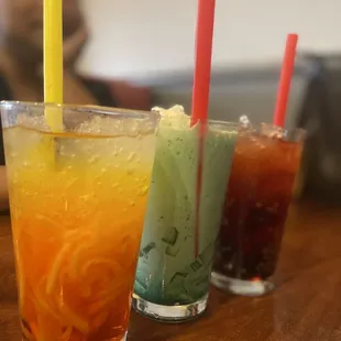 a variety of drinks