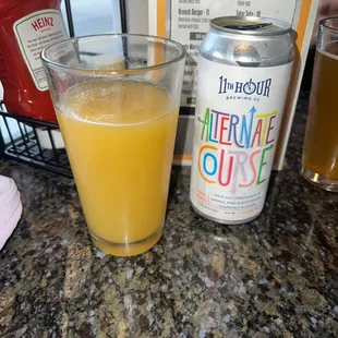 a glass of orange juice