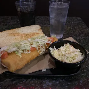 Beer Battered Cod sandwich.