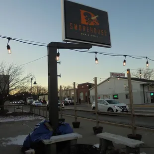 Sign in front of the building...probably looks a lot better in the summer.