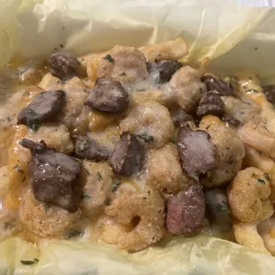 Shrimp and Steak &amp; Shrimp W/Garlic Butter Sauce FRIES