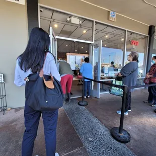 If you placed your order by phone or online, skip right to the left line to pick up your food and pay.