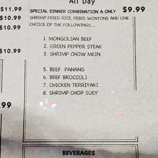 Menu (as of 09/23/22)