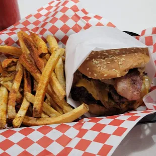 fries and corona burger