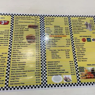 menu, sushi and sashimi
