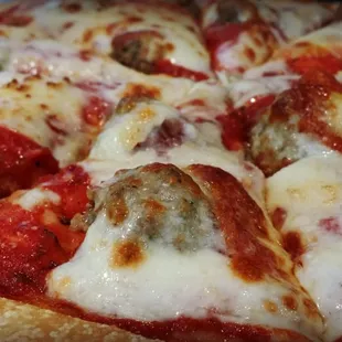 Meatball Mozz specialty pizza.