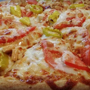Fiery Chipotle Chicken specialty pizza.