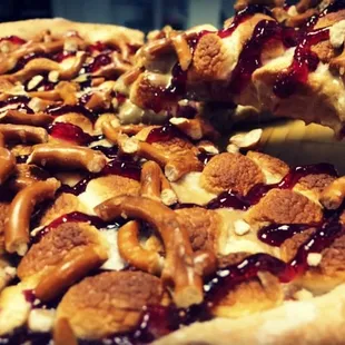 Peanut Butter &amp; Jelly Dessert Specialty Pizza