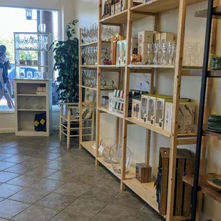 a store with shelves of goods