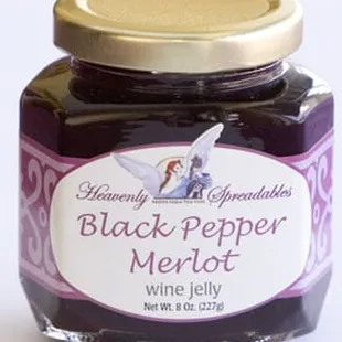 Black Pepper Merlot wine jelly, made by hand in small batches...all natural, low sugar, preservative free...yum!