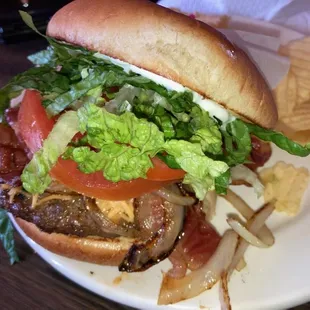 Rodeo burger, excellent.