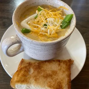 Broccoli and cheese soup. Excellent.