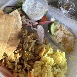 Chicken shawarma plate (delicious!)