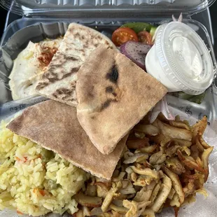 Chicken shawarma plate