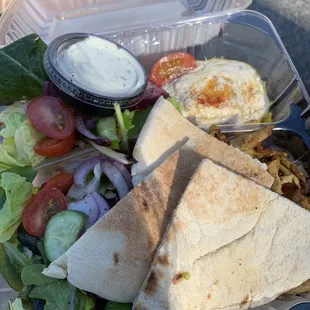 Chicken shawarma plate