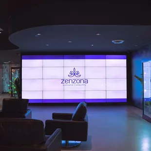 D2 Dispensary Cannabis Destination + Drive Thru&apos;s magnificent display 19 ft LED Wall