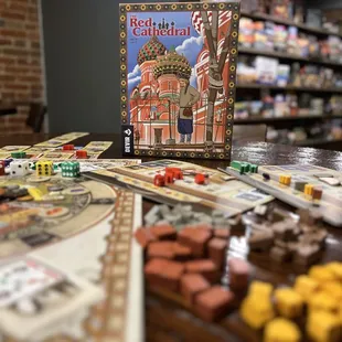 a board game on a table