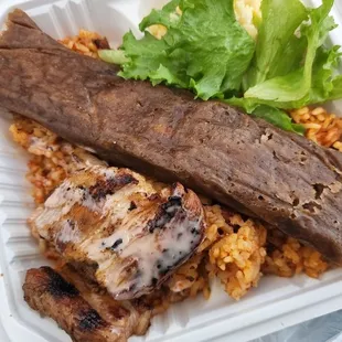 Pork Belly and Pastele Combo with Gandule Rice
