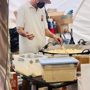 Turning these morsels of dough consistently while cooking makes for evenly browned treats!