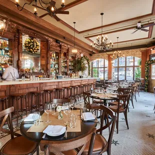 the interior of the restaurant