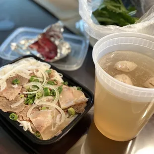 16D. Pho with Rib-Eye Steak, Beef Brisket, Tendon, Tripe and Beef Balls