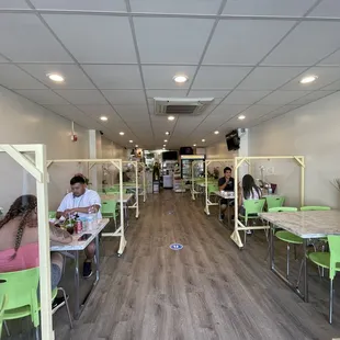Social distancing is enforced.  You are required to wear a face mask, present your ID &amp; proof of vaccination to dine-in.