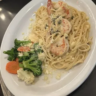Shrimp linguine